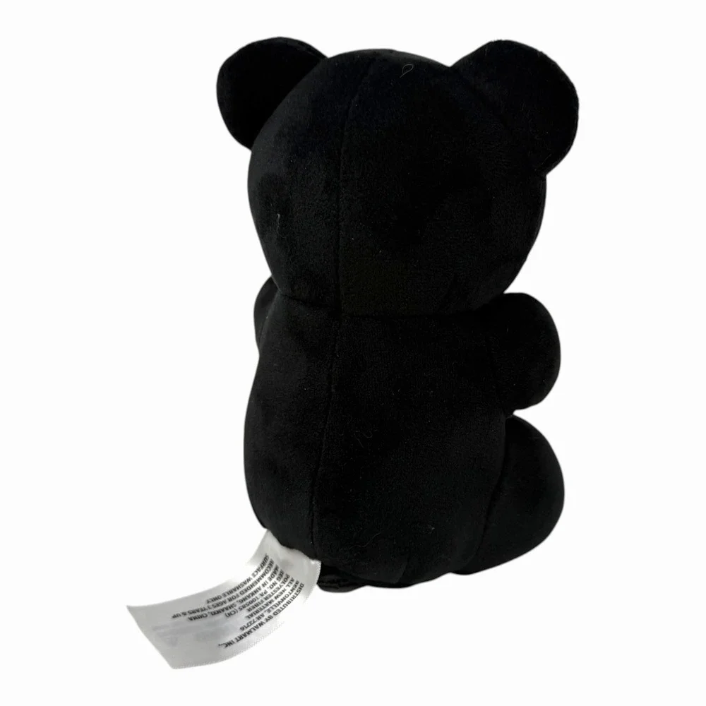 Walmart Way to Celebrate Halloween Gummy Bear Plush Black Skeleton Ribs‎ Spooky